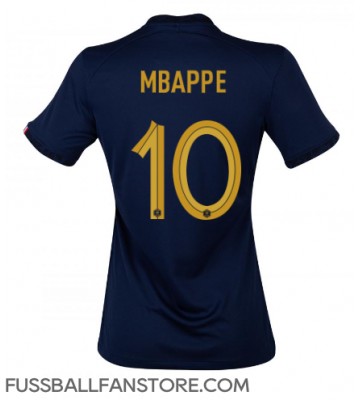 Frankreich Kylian Mbappe #10 Replik Heimtrikot Damen WM 2022 Kurzarm